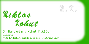 miklos kohut business card